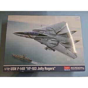 Academy 1:72 Scale Model Airplane Kit USN F-14B VF-103 Jolly Rogers